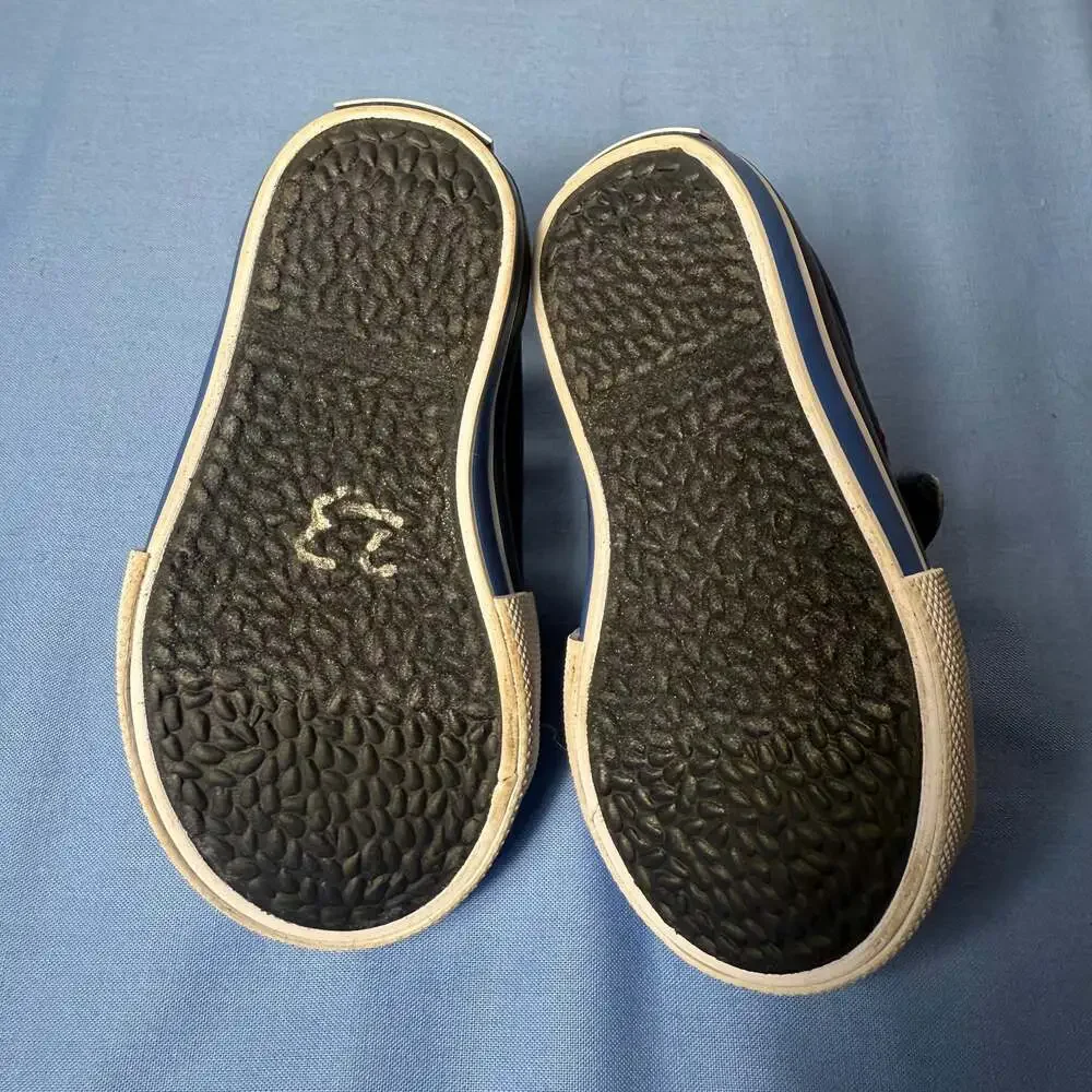 Polo Ralph Lauren size 5Infant Shoes Navy Blue Red Logo Hook and Loop Sneakers - Picture 2 of 7